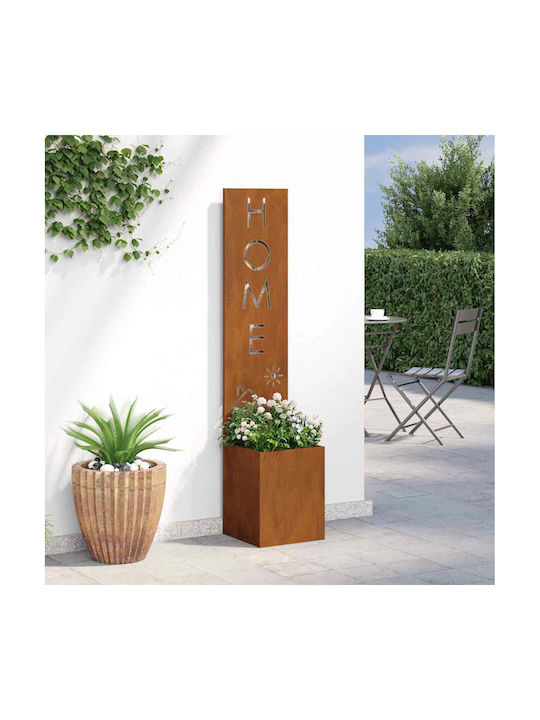vidaXL Pot Metallic Rusty 32x140x140cm.