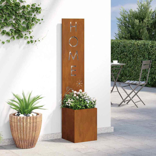 vidaXL Γλάστρα Μεταλλική Rusty 32x140x140εκ.