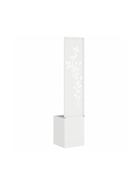 vidaXL Γλάστρα Μεταλλική Λευκό 32x140x140εκ.