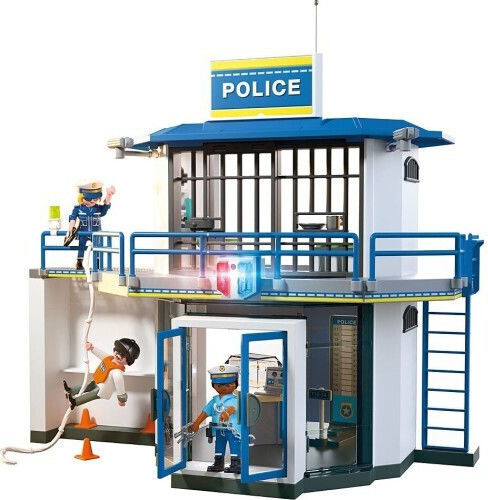 Playmobil Stadt Aktion Polizeistation mit Ermittlungsraum für 4-10 Jahre
