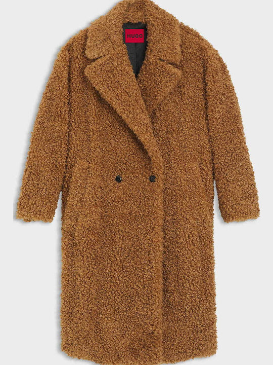 Дамско Taba Палто Oversized с кожени детайли