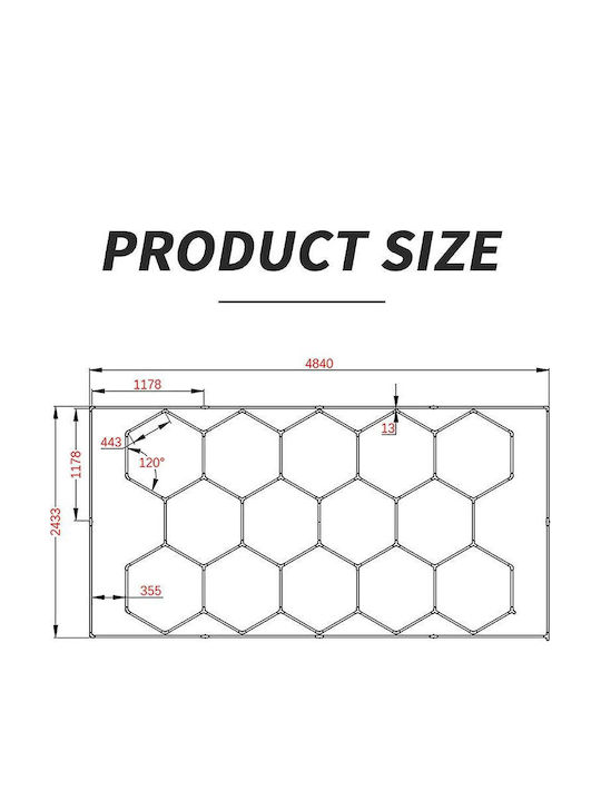 VenCore LED Panel 534W με Ψυχρό Λευκό Φως 6500K