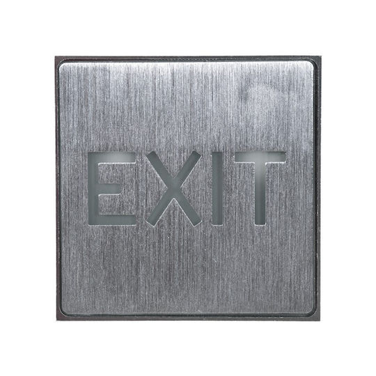 Vencore Φωτιστικό Αλουμινίου Led Εξόδου Exit 1w Ac 220-240v Επαναφορτιζόμενη Μπαταρία Μ11 X Π11 X Υ3cm Πράσινο