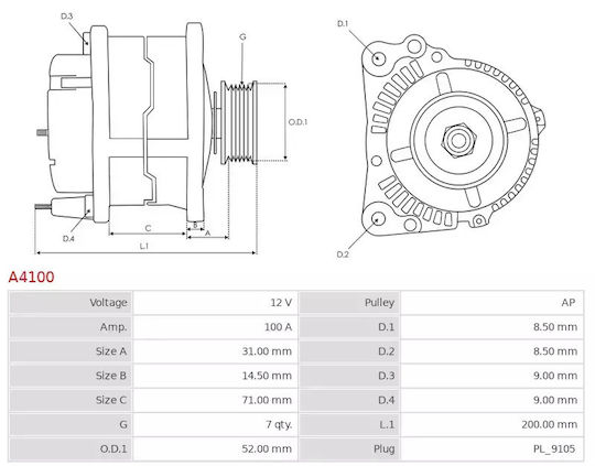 Alternator Discovery Range Rover