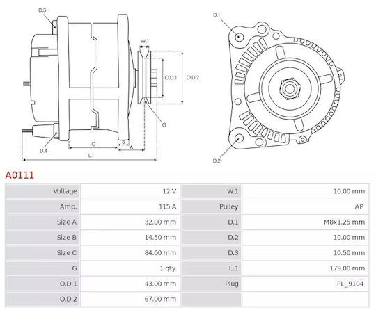 Alternator Lancia Thema Audi 100
