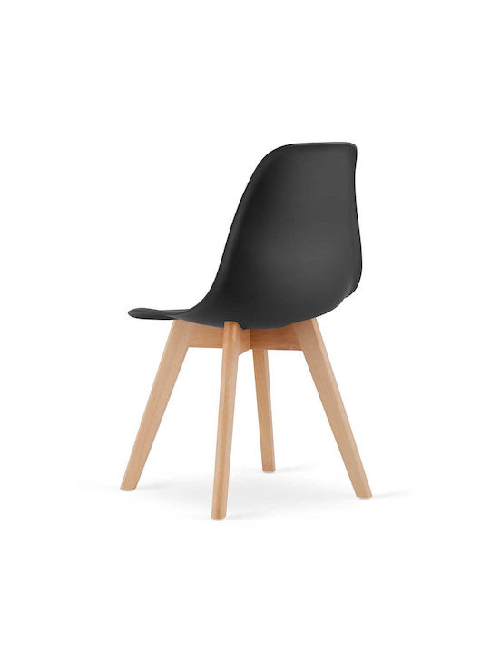 Kito Kitchen Polypropylene Chair Black 61x40x50cm 2pcs