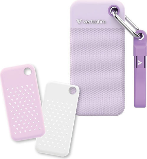 Verbatim Pocket USB 3.2 External SSD 2TB M.2 Purple White