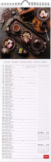 Legami Wall Calendar 2026 30 x 29 cm Coffee & Chocolate