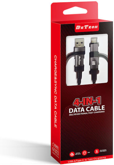 USB to Type-C Cable 2.4A Μαύρο 1m 40535