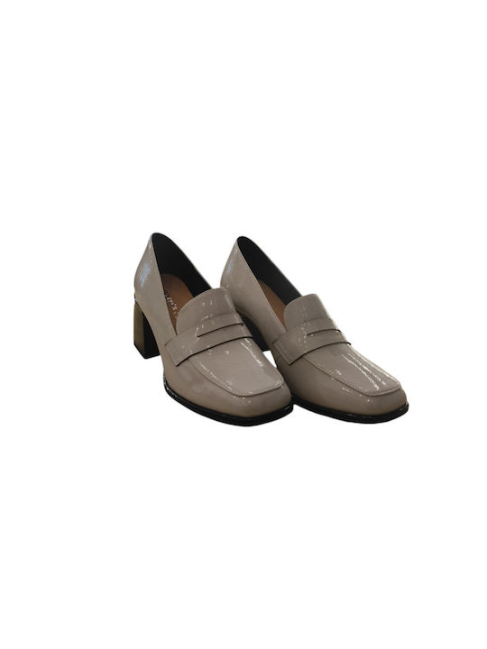 Λουστρίνι Γυναικεία Loafers σε Γκρι Χρώμα