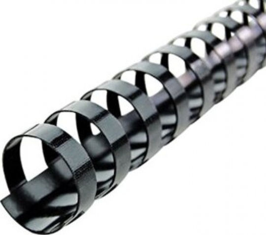Opus Spiral Bookbinding Plastic 20mm Black 100 Pieces Product Sold Individually