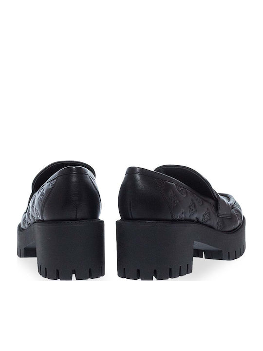 Δερμάτινα Γυναικεία Loafers σε Μαύρο Χρώμα