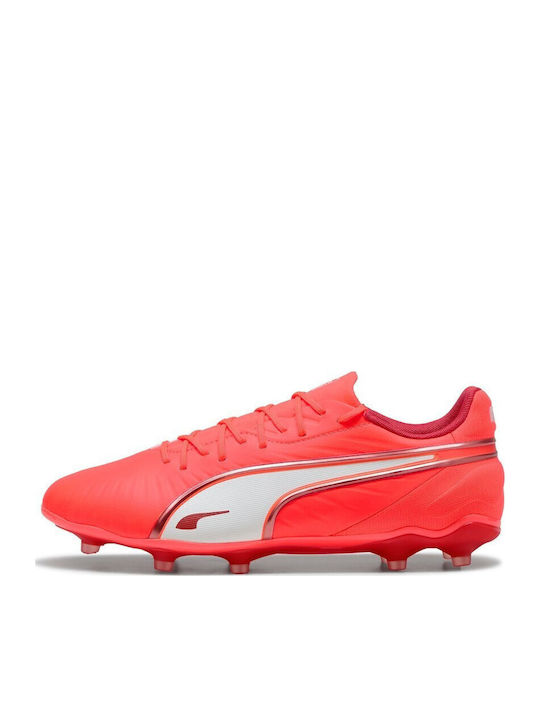 PUMA King Match Fußballschuhe mit Stollen Beige