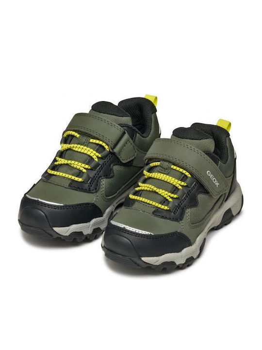 Παιδικά Sneakers με Σκρατς Χακί
