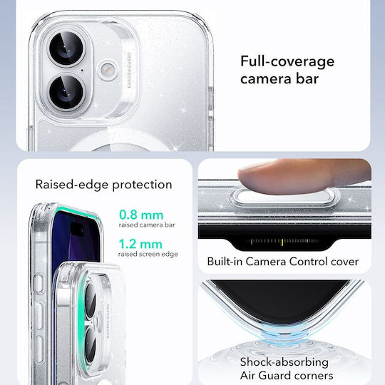 ESR Classic Hybrid Halolock Umschlag Rückseite Silikon Transparent (iPhone 17)