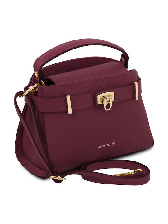 Maisy L De piele Geantă de damă De umăr Burgundy