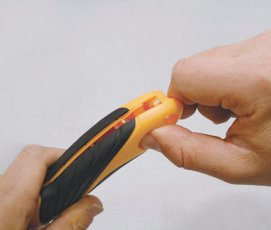 Kds Sa-11b Safety Master Yellow Utility Knife 2x Black Trapezoid Blades