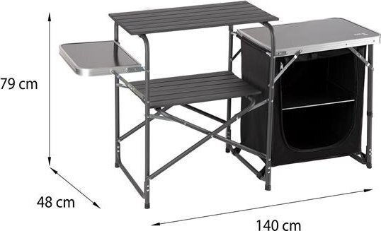 Nils Aluminum Camping Cupboard Foldable Gray