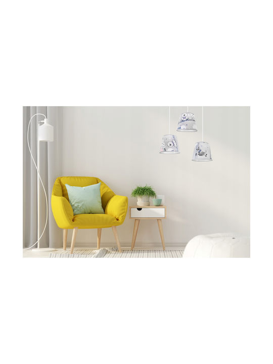 Light Home Πολύφωτο Παιδικό Φωτιστικό Κρεμαστό από Μέταλλο 60W με Υποδοχή E27 Λευκό