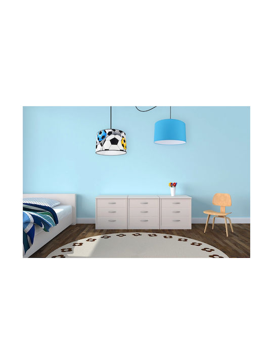 Light Home Candelabru Lumină de tavan pentru copii Suspendata din metal cu suport pentru bec E27 Alb