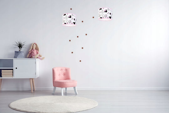 Light Home Kids Metallic / Fabric / Plastic Chandelier Ceiling Light E27 White 60W
