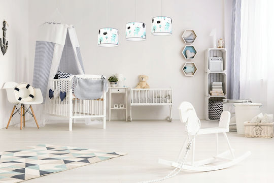 Light Home Πολύφωτο Παιδικό Φωτιστικό Κρεμαστό από Μέταλλο 60W με Υποδοχή E27 Λευκό