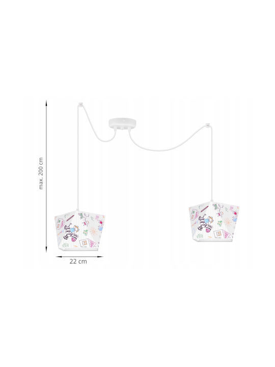 Light Home Kids Metallic / Fabric Chandelier Ceiling Light E27