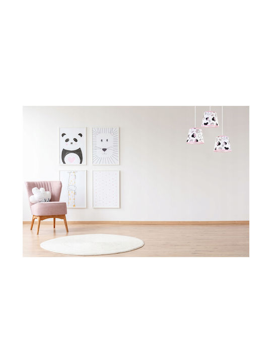 Light Home Полилей Детска таванна лампа Окачен от Метал 60W с Гнездо E27 Бял