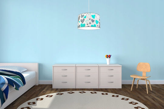Light Home Einfaches Licht Kinderdeckenleuchte Deckenleuchte 60W mit Fassung E27 Türkis