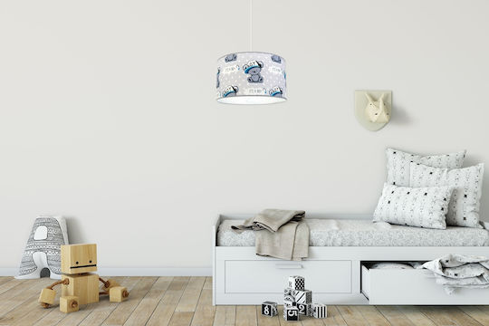 Light Home Μονόφωτο Παιδικό Φωτιστικό Κρεμαστό από Μέταλλο 60W με Υποδοχή E27 Λευκό