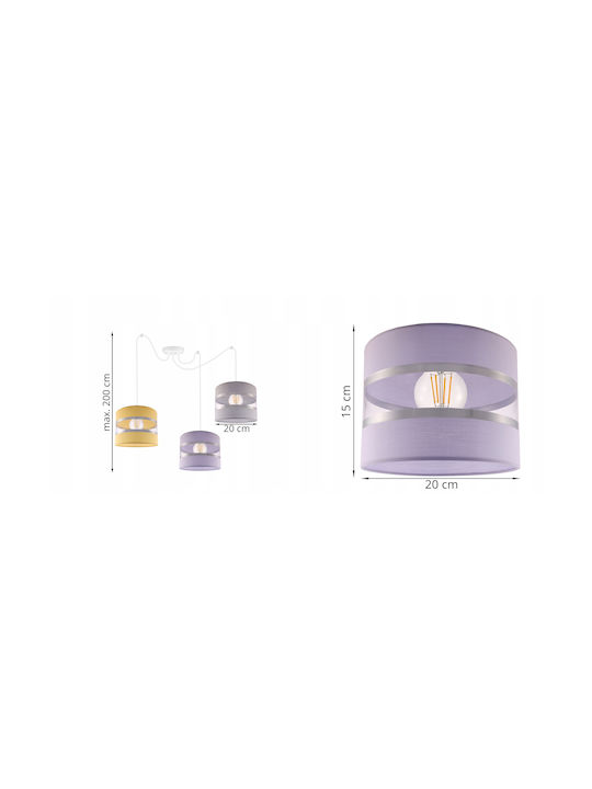 Light Home Висящо Осветително Тяло Син с Цокъл E27