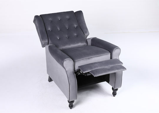 Alnair Relaxsessel Samt Gray 78x85x104cm