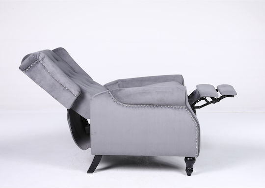 Alnair Relaxsessel Samt Gray 78x85x104cm