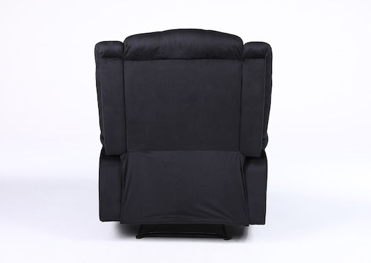 Carinae Relaxsessel mit Fußhocker Samt Black 93x90x100cm