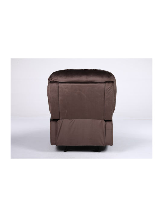 Nashira Relaxsessel Samt Coffee 88x90x99cm