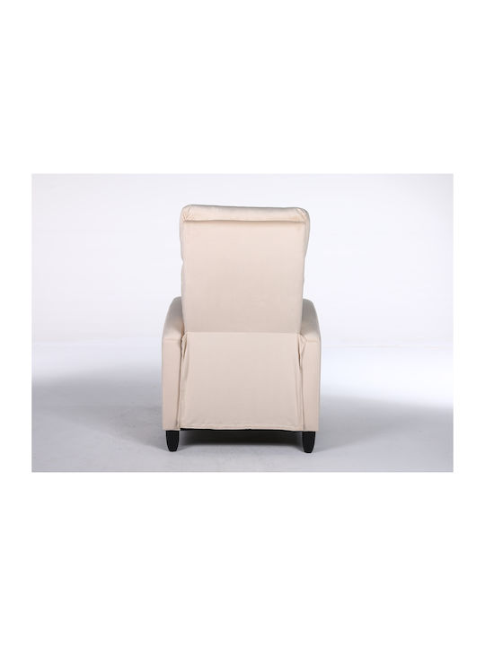 Atria Фотьойл Relax Кадифен Ecru 67.5x90x104см