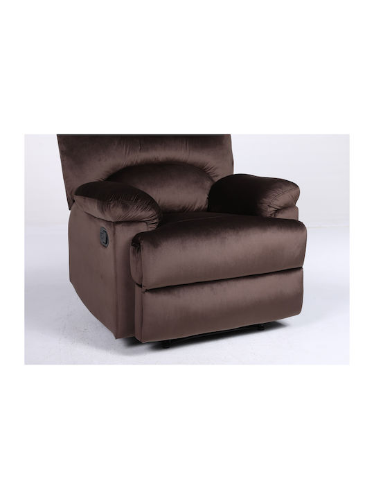 Nashira Relaxsessel Samt Coffee 88x90x99cm