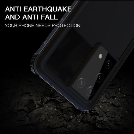 Redpepper 360 Vollschutz Kunststoff 2mm Wasserdicht Schwarz (Galaxy S21 Ultra 5G)