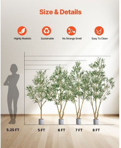 Vevor Tall Artificial Olive 150cm Potted Plant Home or Office Rzs5ftglsslx6a0m6001v0