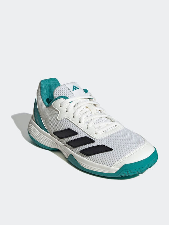 Courtflash Kids Sports Shoes Tennis with Laces White
