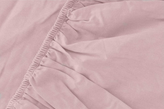 Detexpol Σεντόνι King Size με Λάστιχο 180x200εκ. Pink