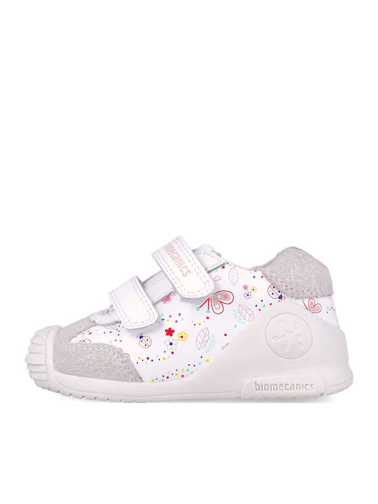 Kinder Sneakers Anatomisch mit Klettverschluss Weiß