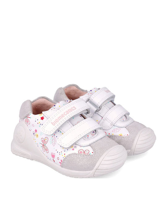 Kinder Sneakers Anatomisch mit Klettverschluss Weiß