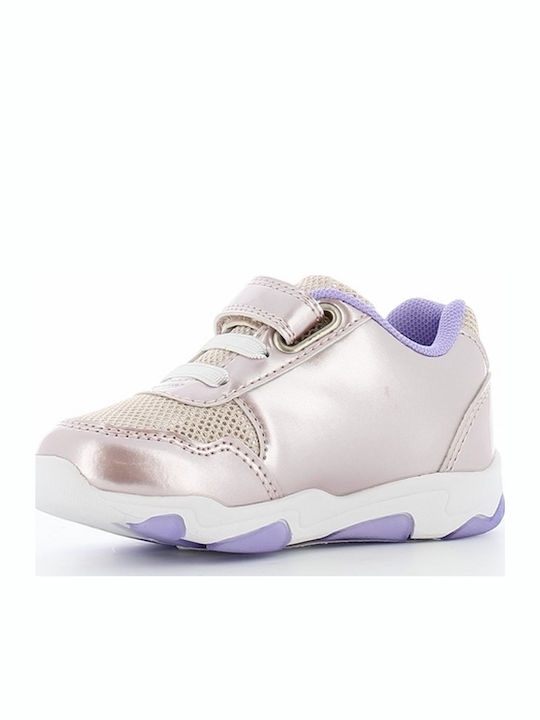 Frozen Παιδικά Sneakers με Σκρατς Ροζ-Χρυσό