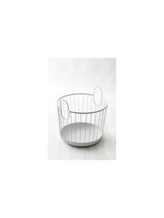 Zone Denmark Metallic Organizer Basket Ø40.6x41.1 Inu Soft Gray