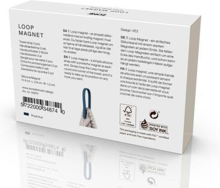 Zone Denmark Куки За Банята Магнитни За Кърпи Комплект 2 Бр 9 См Loop Royal Син