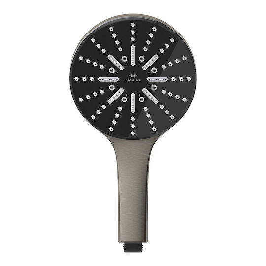 Rainshower Aqua 130 Τηλεφωνο Ντους Τριων Λειτουργιων Brushed Hard Graphite 101676al00 Grohe