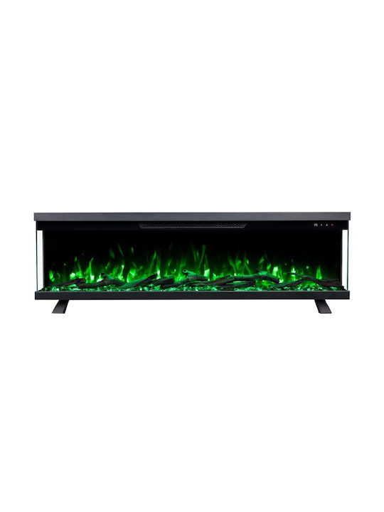 Electric Fireplace Three-Sided Smart Notting Berlin 50 Wall Mounted Insert LED 1800w Hitense