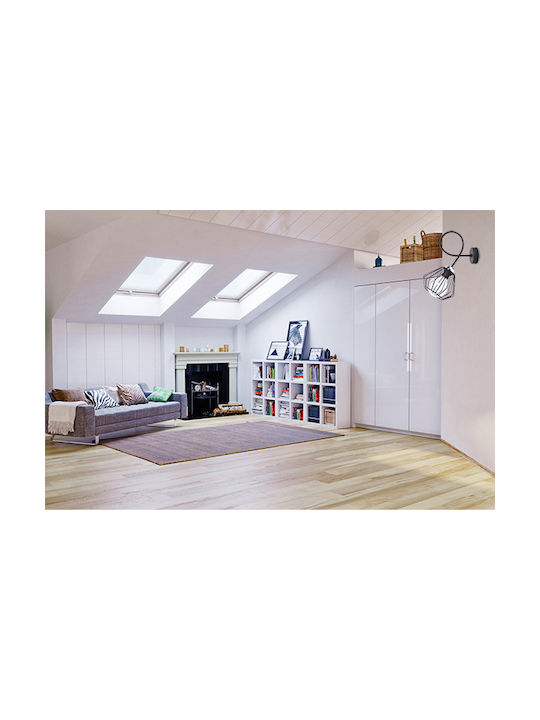 Light Home Μοντέρνο Φωτιστικό Τοίχου με Ενσωματωμένο LED Μαύρο