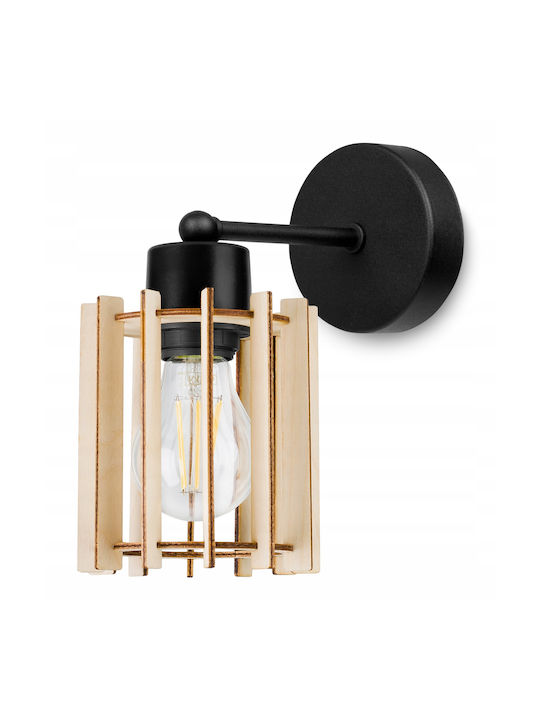 Light Home Modern Lumină de Perete cu Soclu E27 Negru